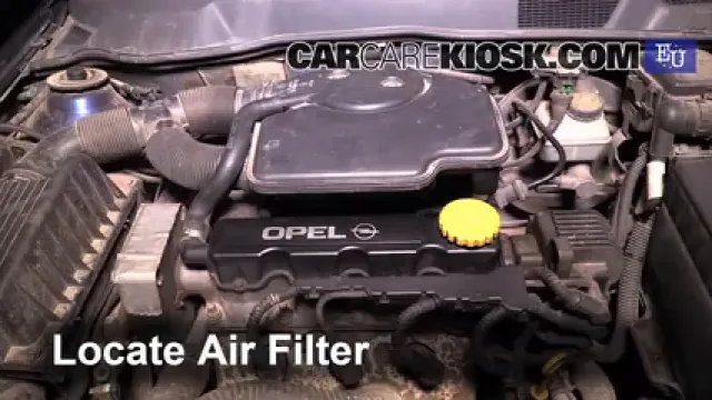 1999 Opel Astra Elegance 1.6L 4 Cyl. Filtre à air (moteur) Changement